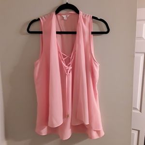 Guess Lace-Up Sleeveless Top Size L